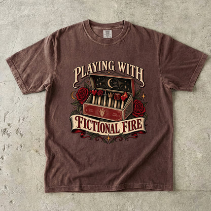 Playing With Fictional Fire Shirt, Dark Romance Reader Tee, Book Lover Gift, BookTok Shirt, Romance Book Club T Shirt