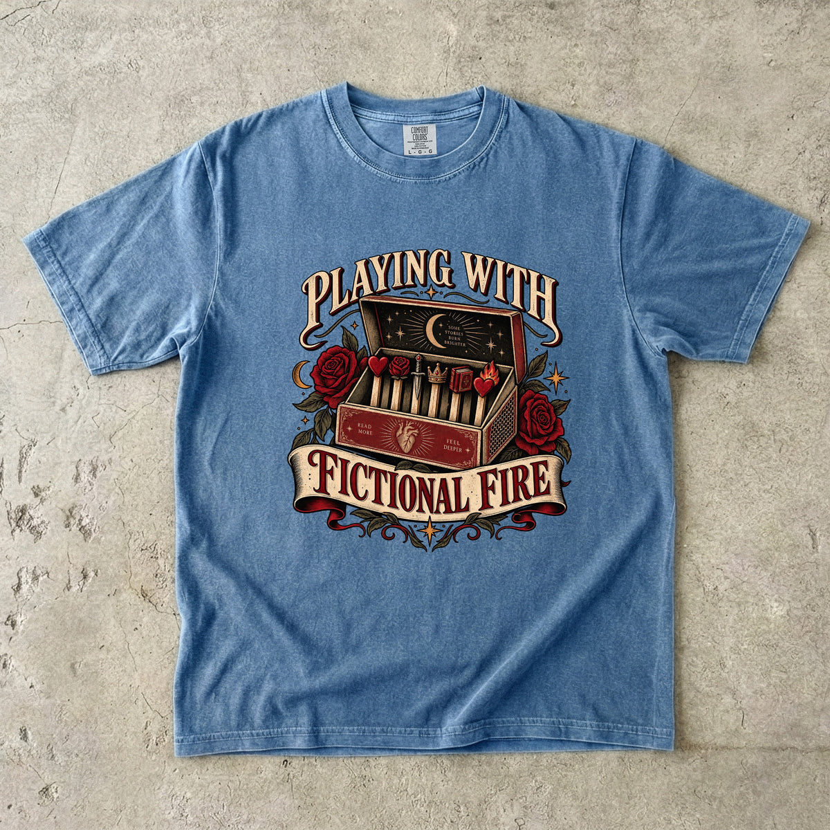 Playing With Fictional Fire Shirt, Dark Romance Reader Tee, Book Lover Gift, BookTok Shirt, Romance Book Club T Shirt
