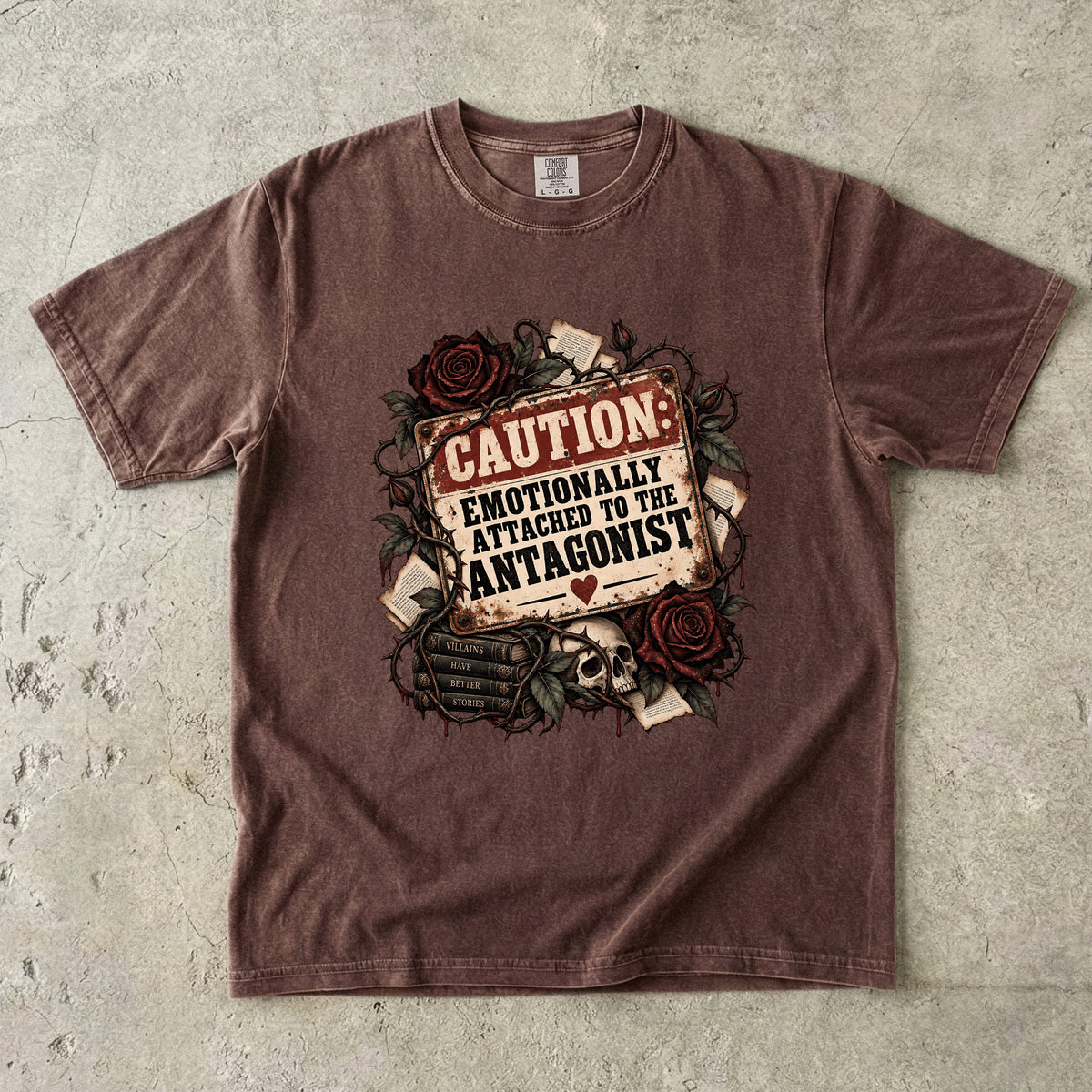 Emotionally Attached to the Antagonist Shirt, Dark Romance Book Lover Tee, Villain Era Reading Shirt, Bookish Gift for Romance Reader