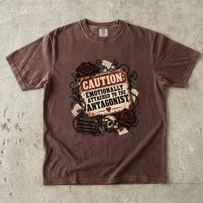 Emotionally Attached to the Antagonist Shirt, Dark Romance Book Lover Tee, Villain Era Reading Shirt, Bookish Gift for Romance Reader