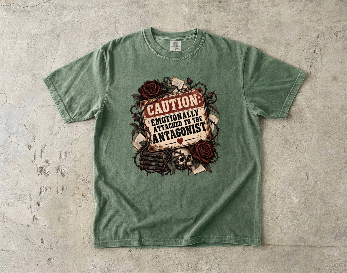 Emotionally Attached to the Antagonist Shirt, Dark Romance Book Lover Tee, Villain Era Reading Shirt, Bookish Gift for Romance Reader