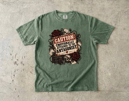 Emotionally Attached to the Antagonist Shirt, Dark Romance Book Lover Tee, Villain Era Reading Shirt, Bookish Gift for Romance Reader