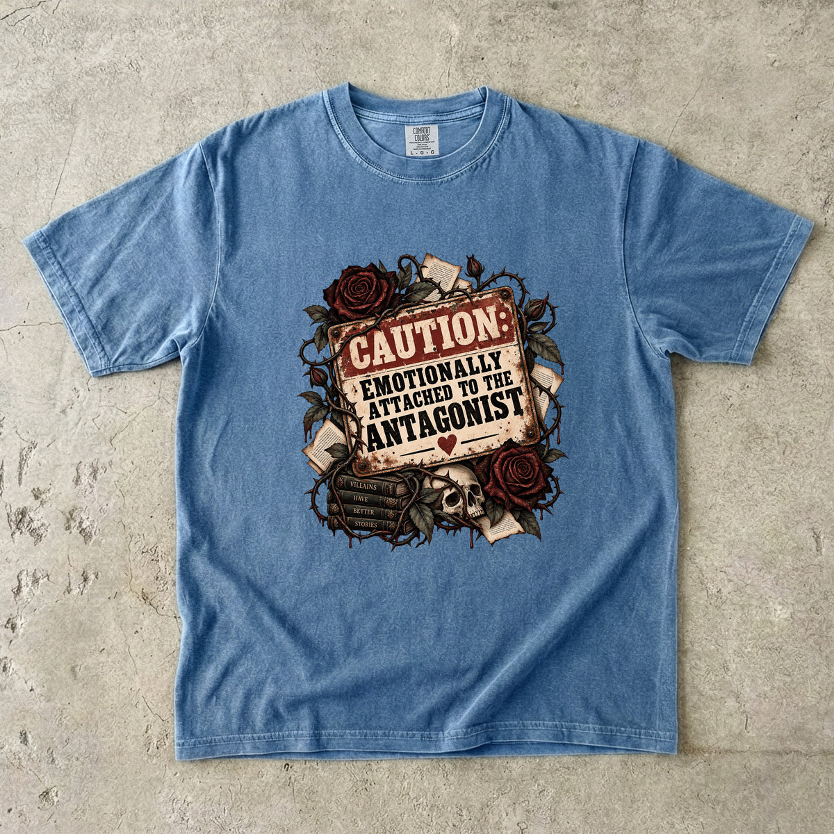 Emotionally Attached to the Antagonist Shirt, Dark Romance Book Lover Tee, Villain Era Reading Shirt, Bookish Gift for Romance Reader