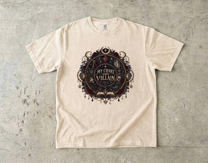 My Chart Says Villain Shirt, Dark Romance Reader Tee, Gothic Book Lover Gift, Comfort Colors Romantasy T Shirt