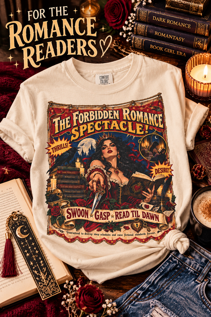 Carnival Circus Book Lover Tee, Romantasy Reader Shirt, Forbidden Romance Comfort Colors Tee, Bookish Gift