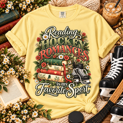 Hockey Romance Shirt, Reading Hockey Romances T-Shirt, Bookish Hockey Lover Tee, Sports Romance Reader Gift, BookTok Shirt