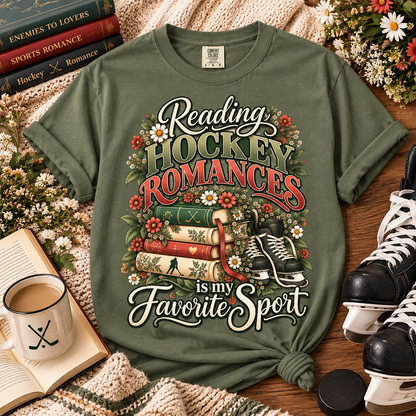 Hockey Romance Shirt, Reading Hockey Romances T-Shirt, Bookish Hockey Lover Tee, Sports Romance Reader Gift, BookTok Shirt