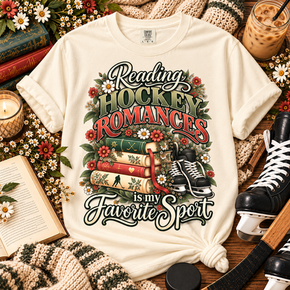 Hockey Romance Shirt, Reading Hockey Romances T-Shirt, Bookish Hockey Lover Tee, Sports Romance Reader Gift, BookTok Shirt