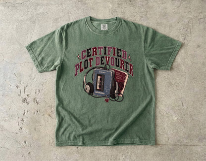 Certified Plot Devourer Shirt, Dark Romance Reader Tee, Audiobook Lover Gift, Comfort Colors Bookish T Shirt