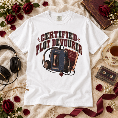 Certified Plot Devourer Shirt, Dark Romance Reader Tee, Audiobook Lover Gift, Comfort Colors Bookish T Shirt