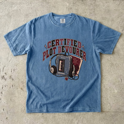 Certified Plot Devourer Shirt, Dark Romance Reader Tee, Audiobook Lover Gift, Comfort Colors Bookish T Shirt