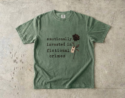 Emotionally Invested Shirt, Funny Book Lover Tee, Dark Romance Reader Gift, BookTok Comfort Colors T Shirt