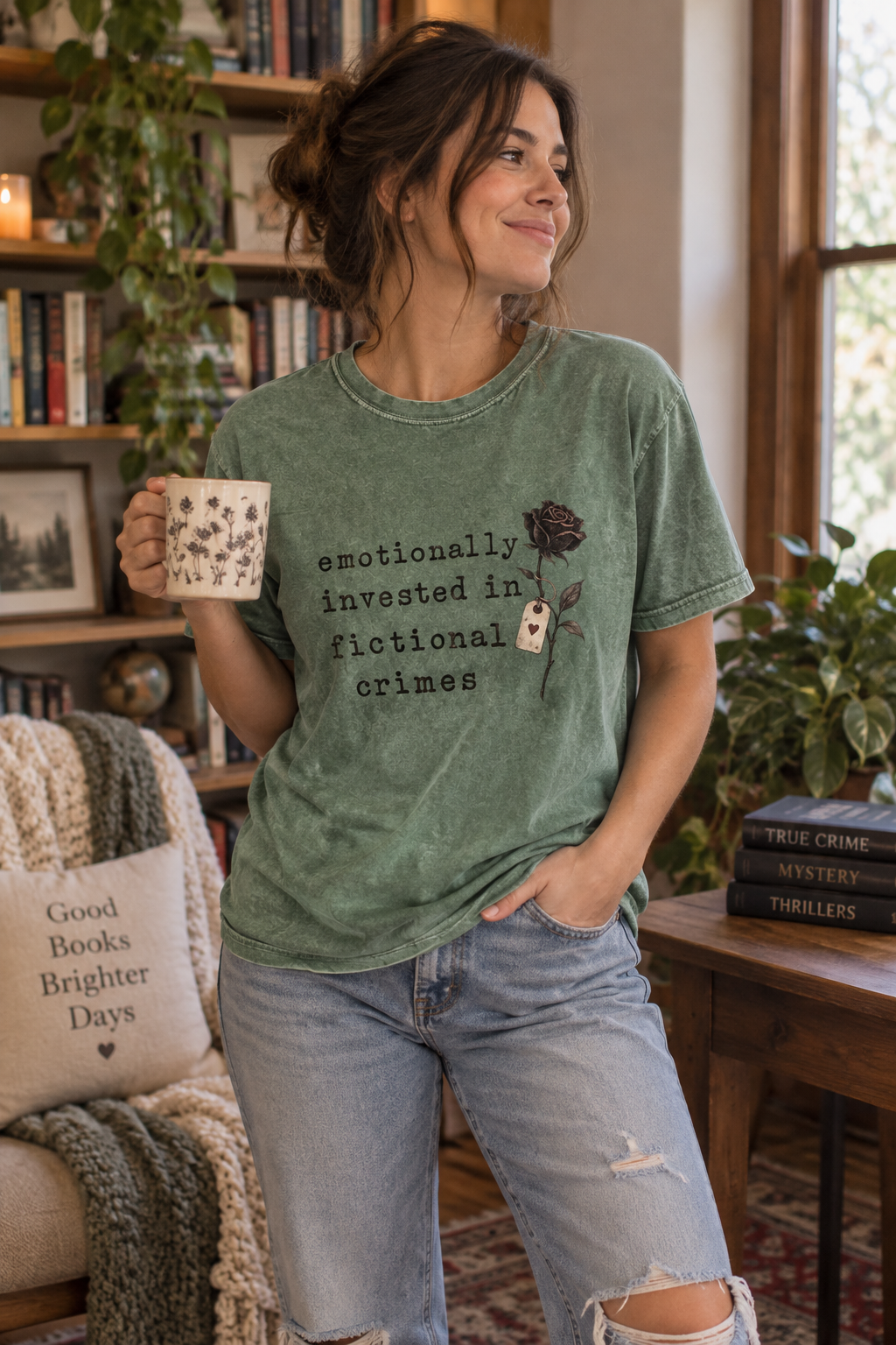 Emotionally Invested Shirt, Funny Book Lover Tee, Dark Romance Reader Gift, BookTok Comfort Colors T Shirt