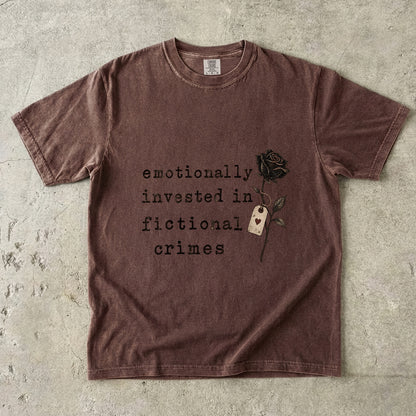 Emotionally Invested Shirt, Funny Book Lover Tee, Dark Romance Reader Gift, BookTok Comfort Colors T Shirt