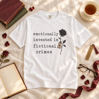 Emotionally Invested Shirt, Funny Book Lover Tee, Dark Romance Reader Gift, BookTok Comfort Colors T Shirt