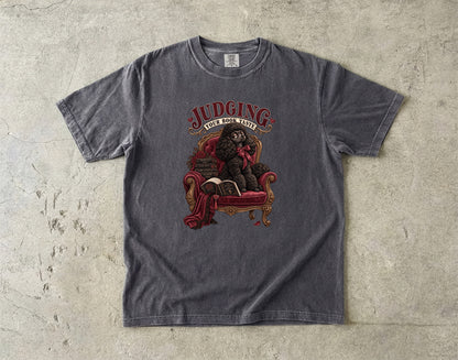 Judging Your Book Taste Shirt, Dark Romance Book Lover Tee, Funny Reader Gift, Gothic Poodle Comfort Colors Shirt, BookTok T Shirt
