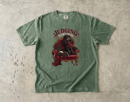 Judging Your Book Taste Shirt, Dark Romance Book Lover Tee, Funny Reader Gift, Gothic Poodle Comfort Colors Shirt, BookTok T Shirt