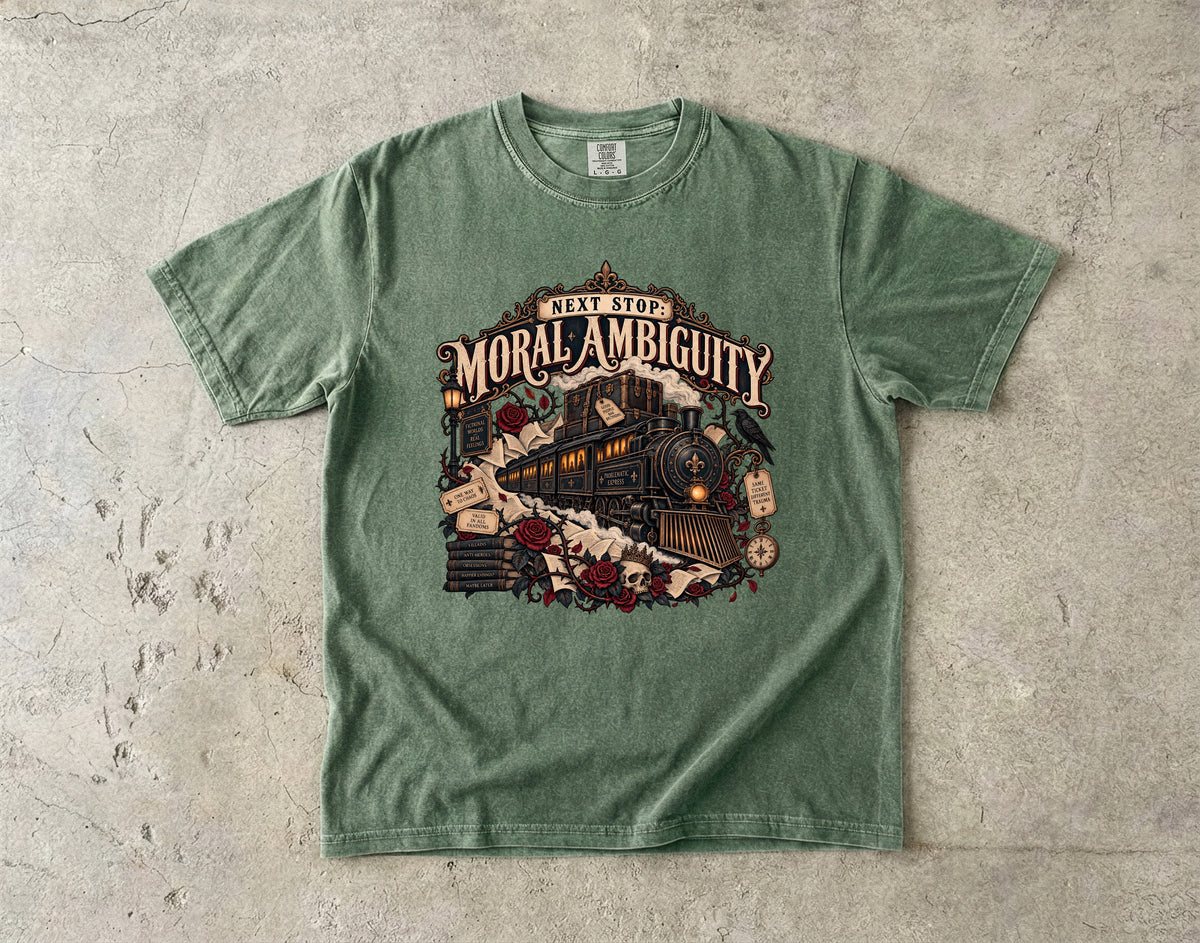 Moral Ambiguity Shirt, Dark Romance Book Lover Tee, Morally Gray Character Gift, Comfort Colors Bookish Shirt, BookTok Reader Tee