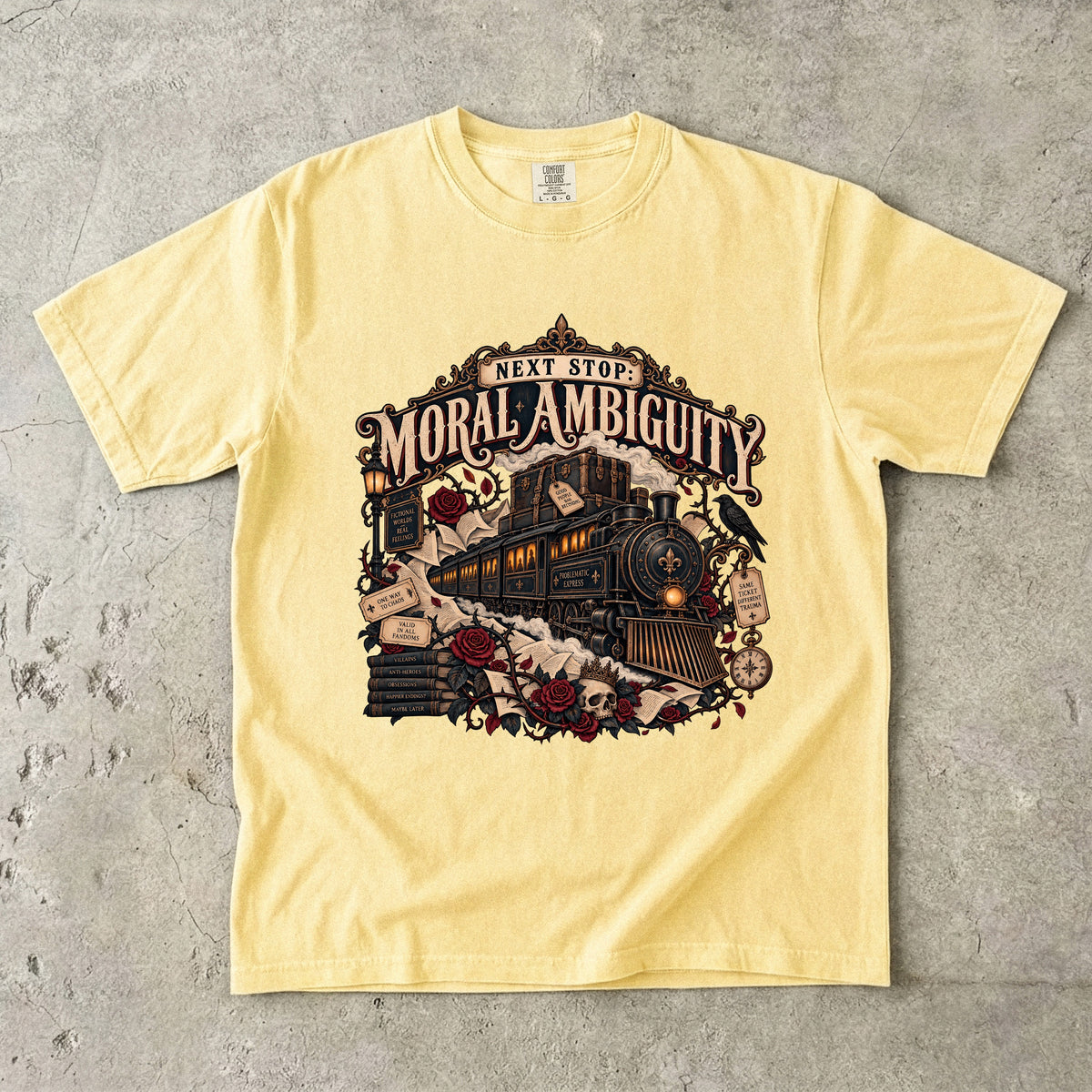 Moral Ambiguity Shirt, Dark Romance Book Lover Tee, Morally Gray Character Gift, Comfort Colors Bookish Shirt, BookTok Reader Tee