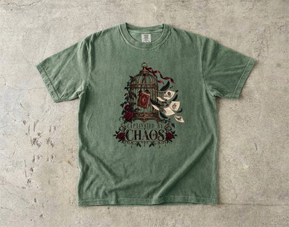 Captivated by Chaos Shirt, Dark Romance Book Lover Tee, Gothic Bookish Comfort Colors Shirt, Romantasy Reader Gift