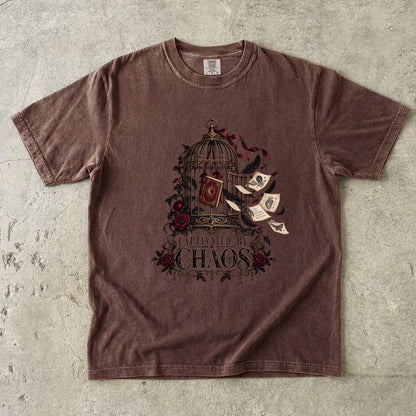 Captivated by Chaos Shirt, Dark Romance Book Lover Tee, Gothic Bookish Comfort Colors Shirt, Romantasy Reader Gift