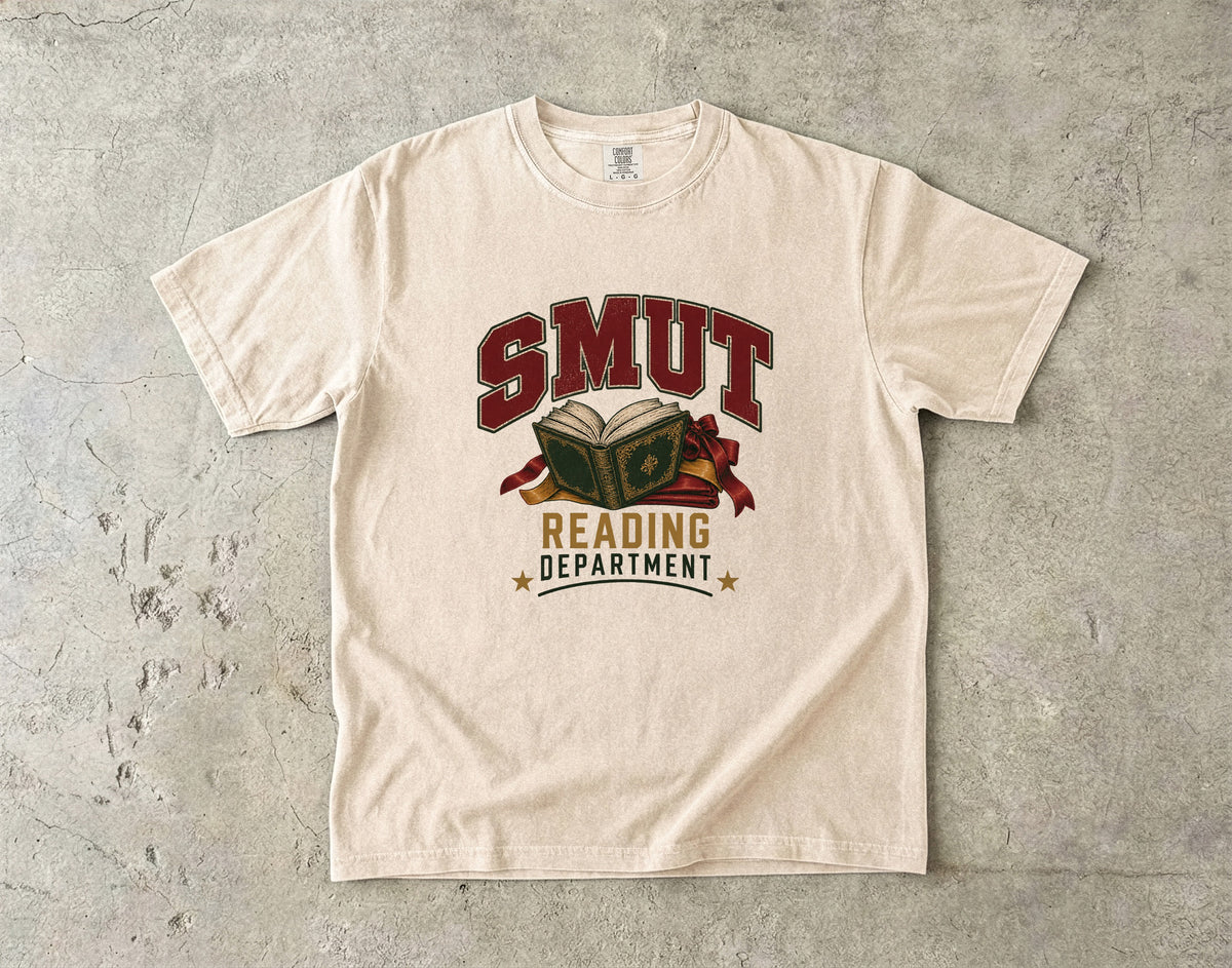 Smut Reading Department Shirt, Funny Dark Romance Reader Tee, Book Lover Comfort Colors Shirt, BookTok Gift