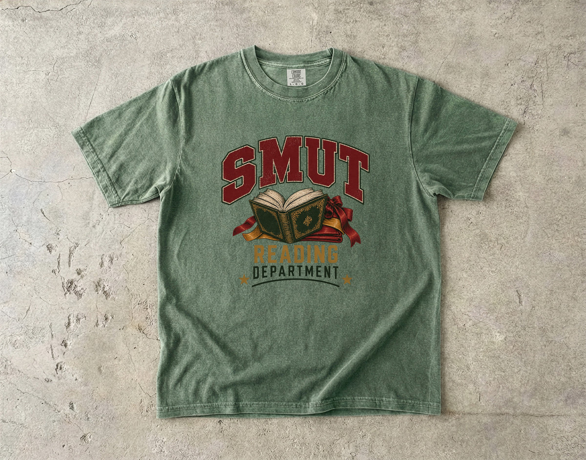 Smut Reading Department Shirt, Funny Dark Romance Reader Tee, Book Lover Comfort Colors Shirt, BookTok Gift