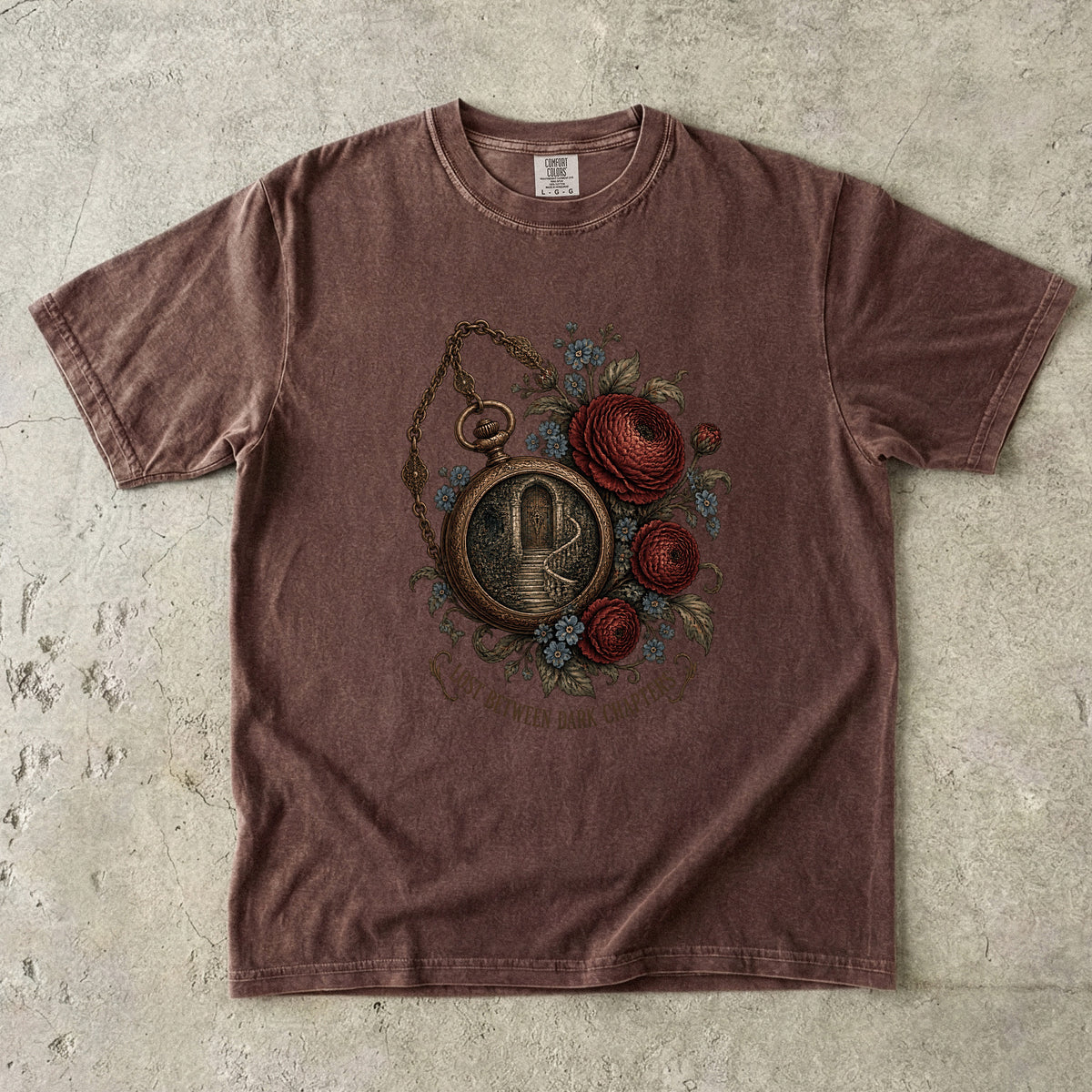 Lost Between Dark Chapters Shirt, Dark Romance Book Lover Tee, Gothic Reader Comfort Colors Shirt, Romantasy Gift