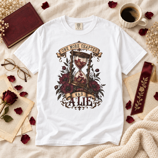 One More Chapter Shirt, Funny Dark Romance Reader Tee, Gothic Book Lover Comfort Colors Shirt, BookTok Reading Gift