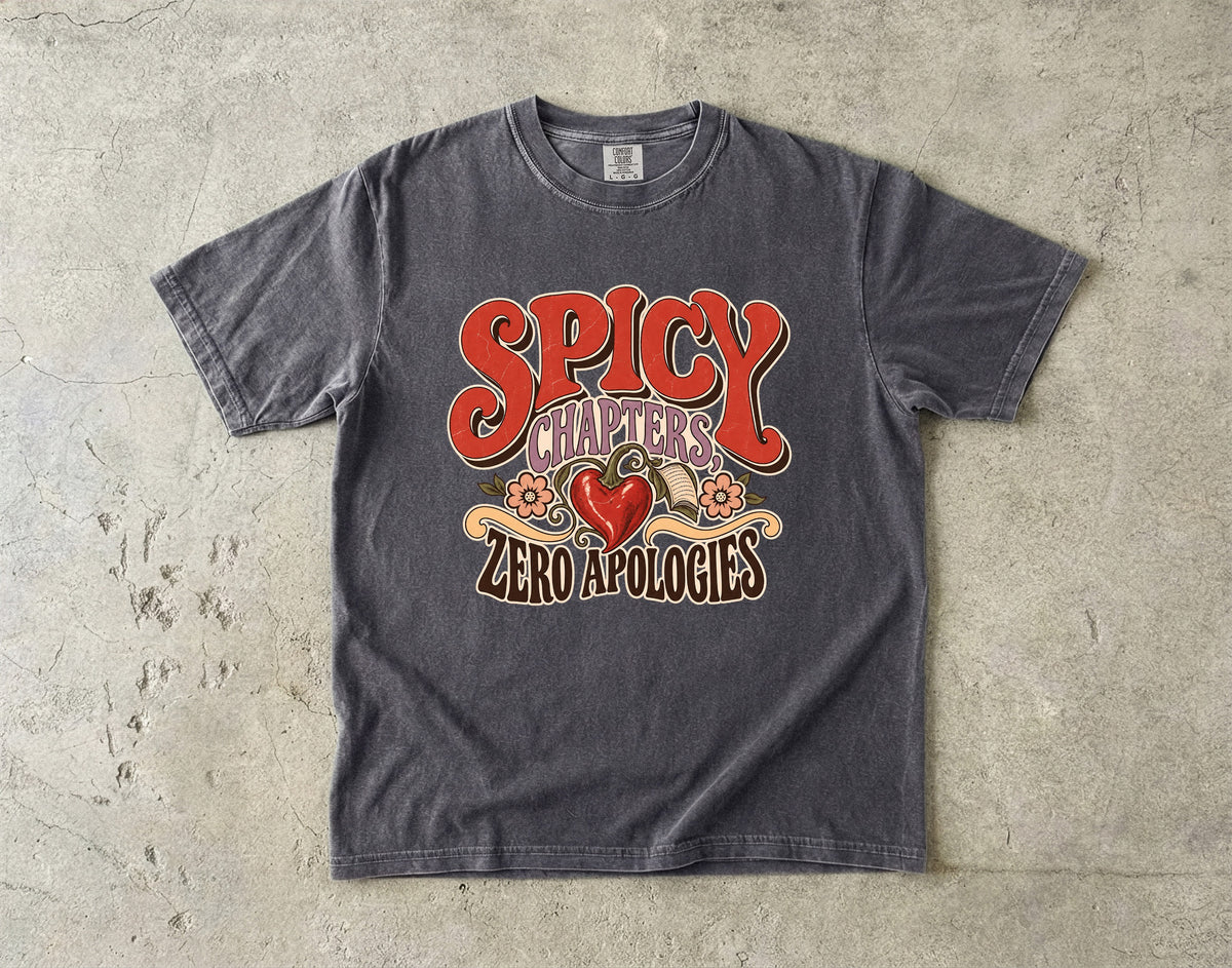 Spicy Chapters Shirt, Dark Romance Reader Tee, Funny Book Lover Comfort Colors Shirt, Romance BookTok Gift
