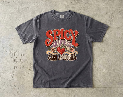 Spicy Chapters Shirt, Dark Romance Reader Tee, Funny Book Lover Comfort Colors Shirt, Romance BookTok Gift