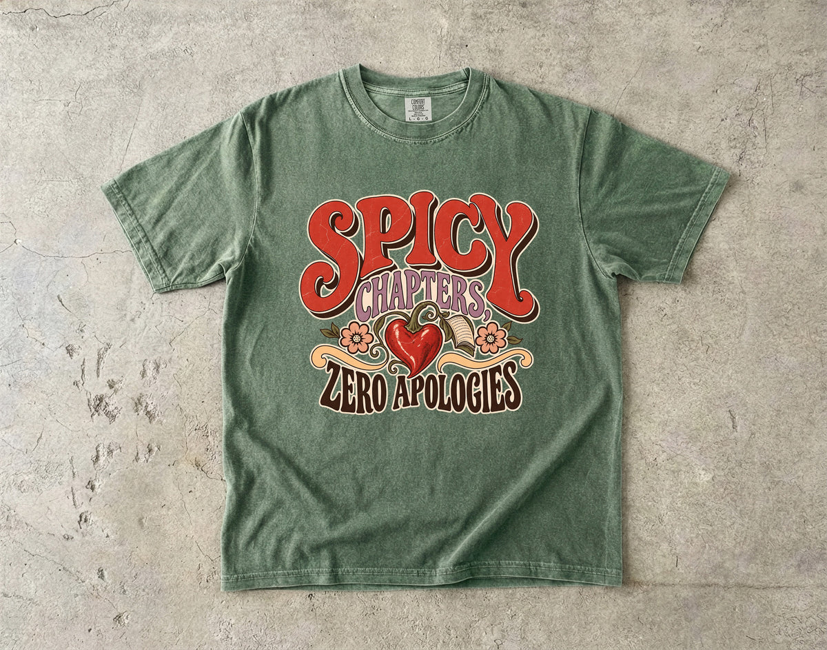 Spicy Chapters Shirt, Dark Romance Reader Tee, Funny Book Lover Comfort Colors Shirt, Romance BookTok Gift