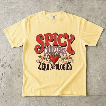 Spicy Chapters Shirt, Dark Romance Reader Tee, Funny Book Lover Comfort Colors Shirt, Romance BookTok Gift