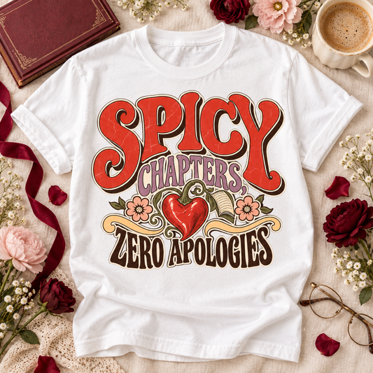 Spicy Chapters Shirt, Dark Romance Reader Tee, Funny Book Lover Comfort Colors Shirt, Romance BookTok Gift