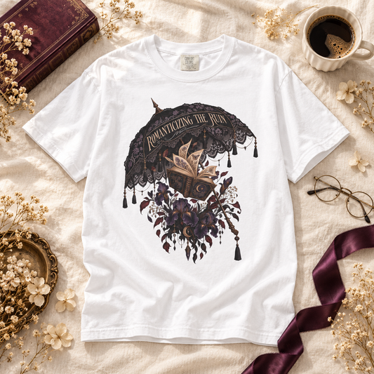Romanticizing the Ruin Shirt, Dark Romance Reader Tee, Gothic Book Lover Comfort Colors Shirt, BookTok Gift