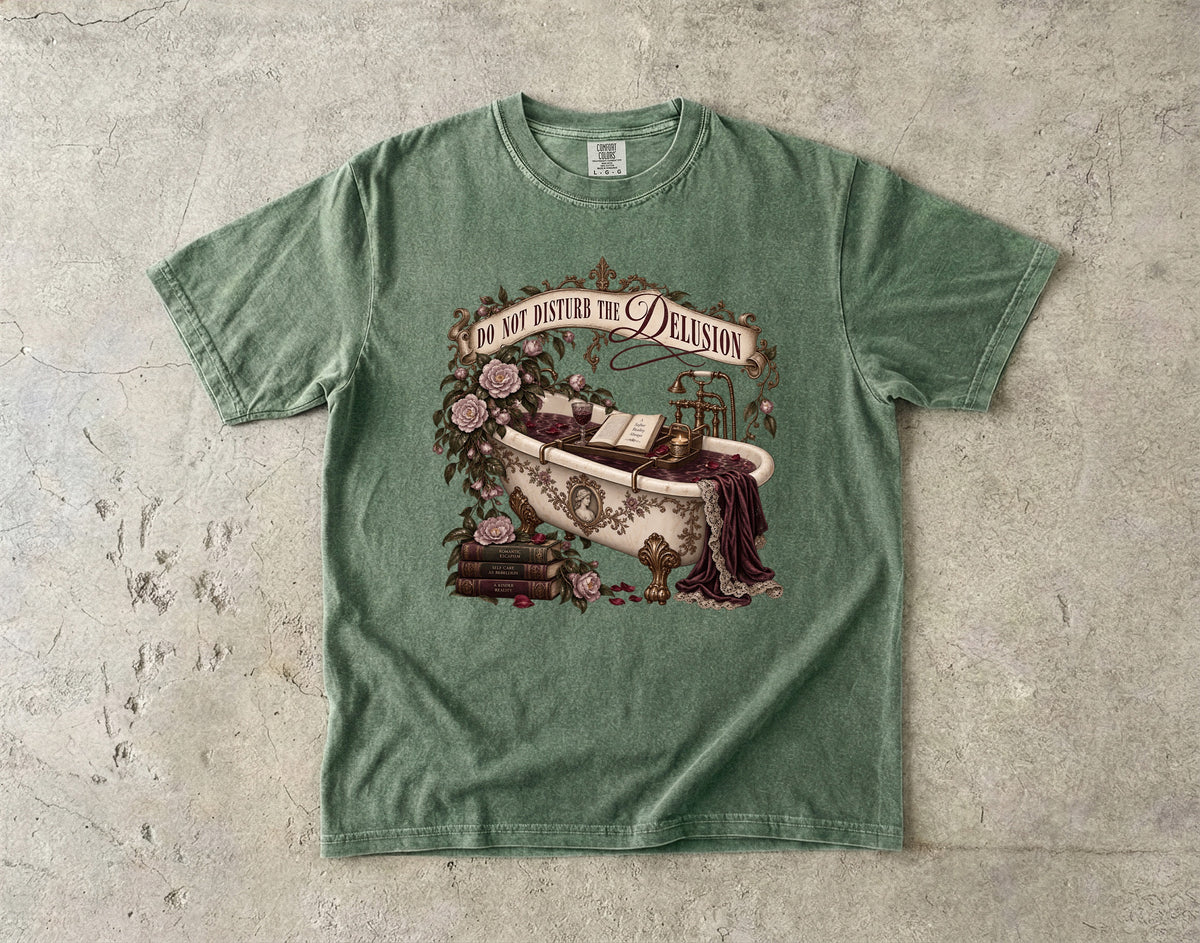 Do Not Disturb the Delusion Shirt, Dark Romance Reader Tee, Gothic Book Lover Comfort Colors Shirt, BookTok Gift