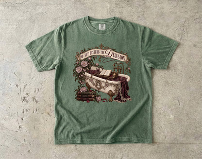 Do Not Disturb the Delusion Shirt, Dark Romance Reader Tee, Gothic Book Lover Comfort Colors Shirt, BookTok Gift