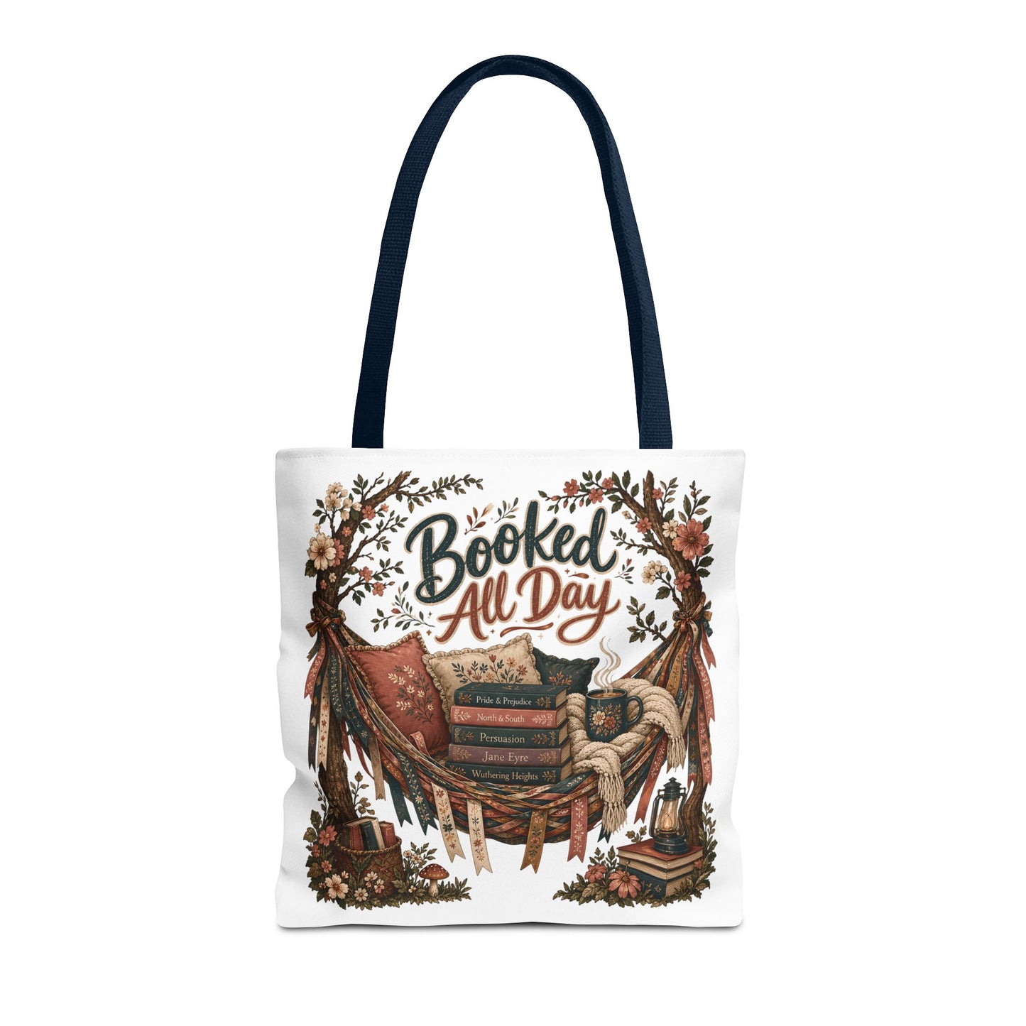 Booked All Day Tote Bag, Book Lover Tote, Reading Book Bag, BookTok Gift, Cozy Literary Tote, Romance Reader Bag