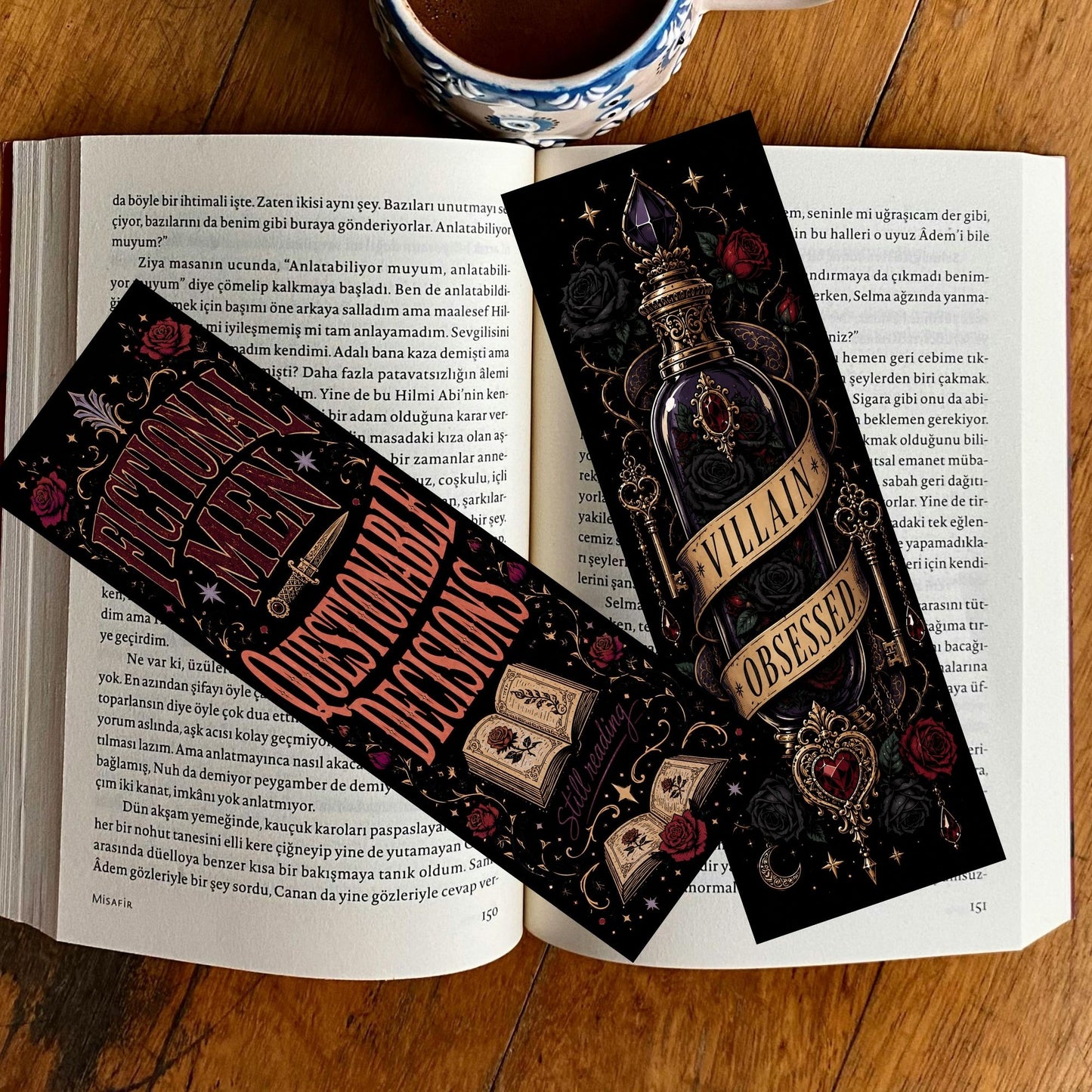 Dark Romance Printable Bookmarks, Villain Reader Bookmark Set, BookTok Printable Bookmarks, JPG PDF Digital Download