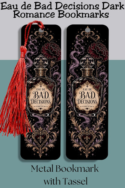 Bad Decisions Bookmark, Dark Romance Bookmark, Gothic Bookish Gift, Fictional Men Reader Gift, Romance Book Lover Bookmark