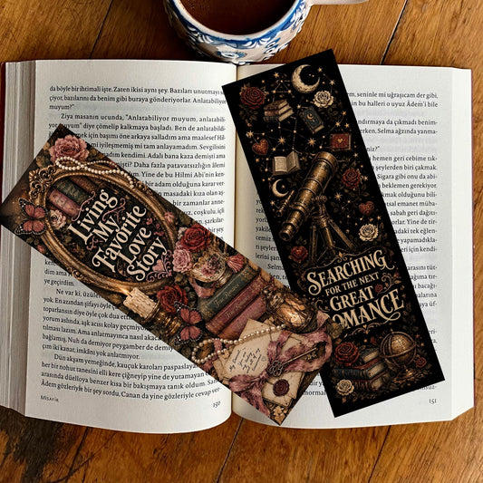 Romance Reader Printable Bookmarks, Book Lover Bookmark Set, Vintage Bookish Bookmarks, Instant Download PDF PNG