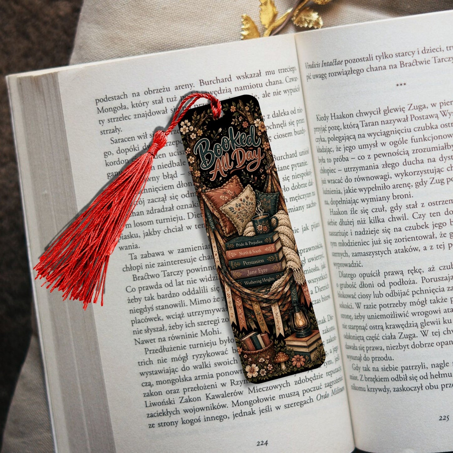 Booked All Day Metal Bookmark, Book Lover Bookmark, Reading Gift, BookTok Bookmark, Literary Book Accessory