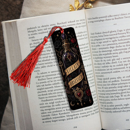Villain Obsessed Bookmark, Dark Romance Metal Bookmark, Romantasy Reader Gift, Morally Gray Book Lover Bookmark