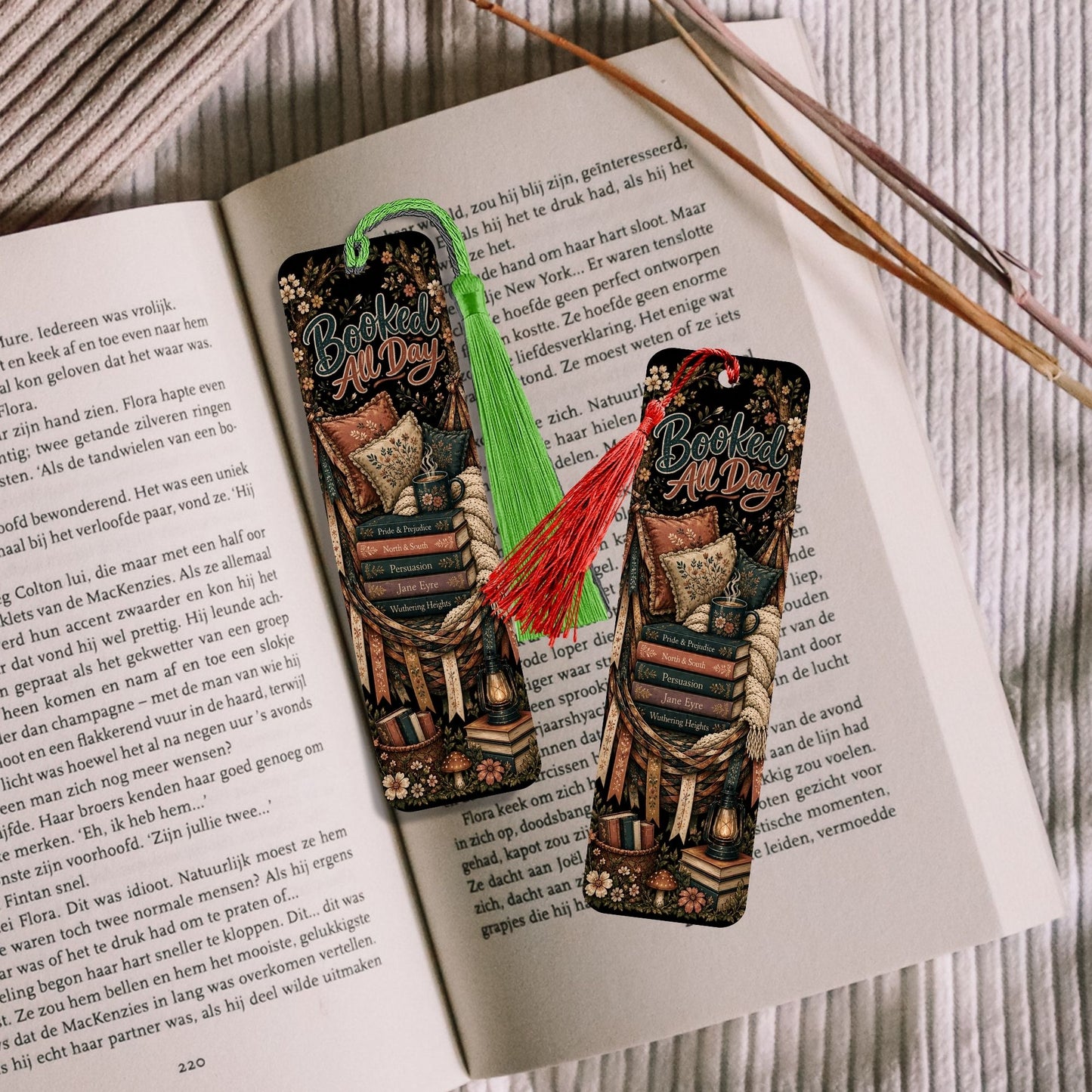 Booked All Day Metal Bookmark, Book Lover Bookmark, Reading Gift, BookTok Bookmark, Literary Book Accessory