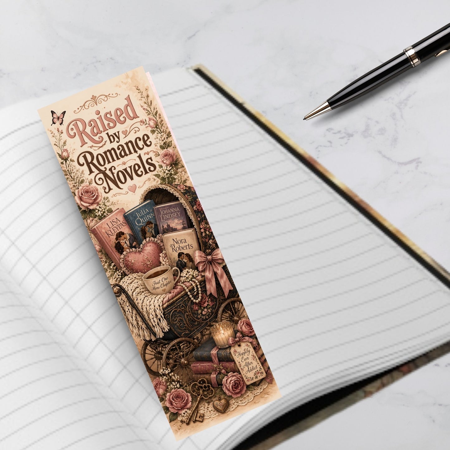 Romance Reader Printable Bookmarks, Book Lover Bookmark Set, Vintage Bookish Bookmarks, Instant Download PDF PNG