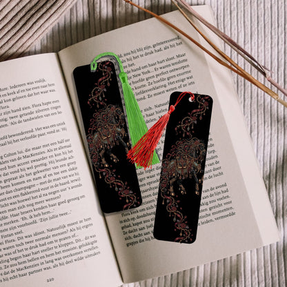Dark Romantasy Horse Metal Bookmark, Book Lover Bookmark With Tassel, Gothic Reader Gift, Fantasy Horse Book Accessory