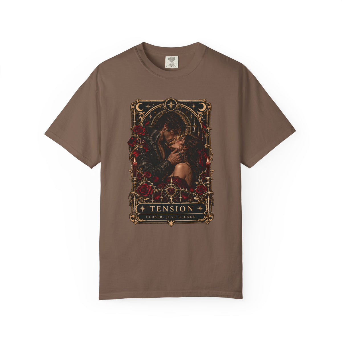 Tension Tarot Card Tee, Dark Romance Shirt, Slow Burn Romance Reader Shirt, Morally Gray Book Boyfriend Gift, Gothic Bookish T Shirt
