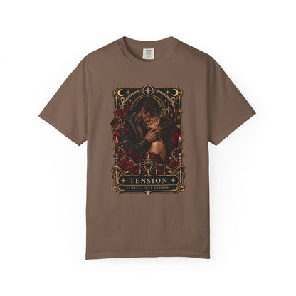 Tension Tarot Card Tee, Dark Romance Shirt, Slow Burn Romance Reader Shirt, Morally Gray Book Boyfriend Gift, Gothic Bookish T Shirt