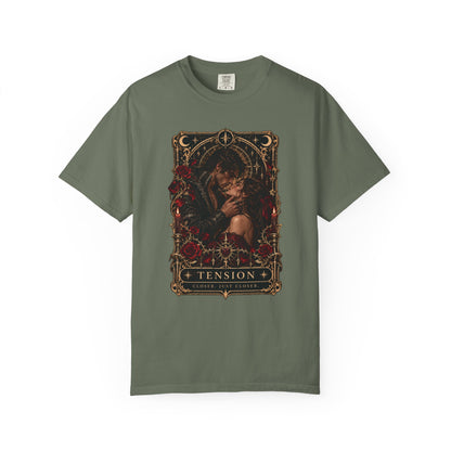 Tension Tarot Card Tee, Dark Romance Shirt, Slow Burn Romance Reader Shirt, Morally Gray Book Boyfriend Gift, Gothic Bookish T Shirt