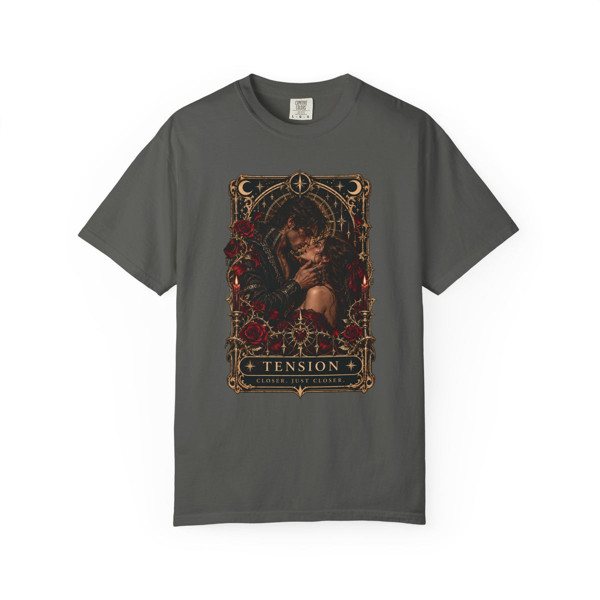 Tension Tarot Card Tee, Dark Romance Shirt, Slow Burn Romance Reader Shirt, Morally Gray Book Boyfriend Gift, Gothic Bookish T Shirt
